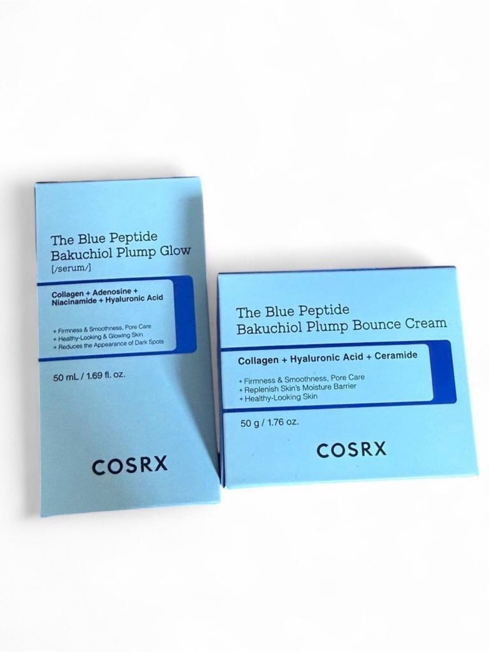 COSRX Blue Peptide Bakuchiol Plump Glow Serum and Cream Set